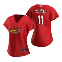 Women's Nike St.Louis Cardinals #11 Paul DeJong Red Game Authentic stitched MLB jersey