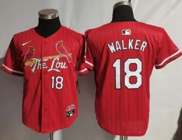 Women's Nike St.Louis Cardinals #18 Jordan Walker Red 2024 City Authentic stitched MLB jersey
