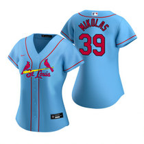 Women's Nike St.Louis Cardinals #39 Miles Mikolas Light Blue Game Authentic stitched MLB jersey