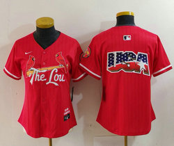 Women's Nike St.Louis Cardinals Blank Red City USA On back Authentic Stitched MLB Jersey