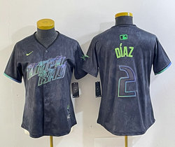 Women's Nike Tampa Bay Rays #2 Yandy Díaz 2024 City Authentic stitched MLB jersey