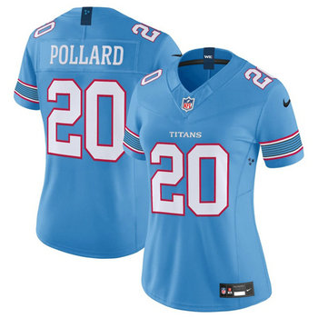 Women's Nike Tennessee Titans #20 Tony Pollard 2026 Light Blue Authentic Stitched NFL Jersey