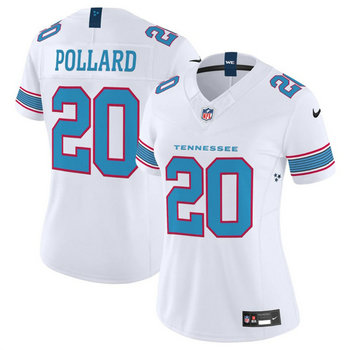 Women's Nike Tennessee Titans #20 Tony Pollard 2026 White Authentic Stitched NFL Jersey