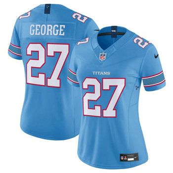 Women's Nike Tennessee Titans #27 Eddie George 2026 Light Blue Authentic Stitched NFL Jersey