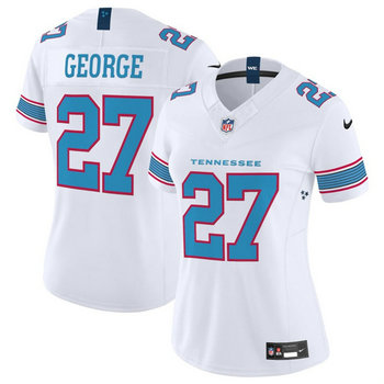 Women's Nike Tennessee Titans #27 Eddie George 2026 White Authentic Stitched NFL Jersey