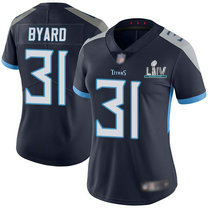 Women's Nike Tennessee Titans #31 Kevin Byard With 2020 Super Bowl LIV Patch Navy Blue New Vapor Untouchable Limited Authentic Stitched NFL Jersey