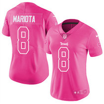 Women's Nike Tennessee Titans #8 Marcus Mariota Pink Rush Fashion NFL Jersey