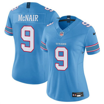 Women's Nike Tennessee Titans #9 Steve McNair 2026 Light Blue Authentic Stitched NFL Jersey
