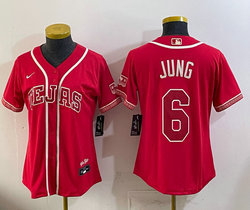 Women's Nike Texas Rangers #6 Josh Jung Red 2026 City MLB Jersey