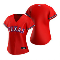 Women's Nike Texas Rangers #Blank Red Game Authentic Stitched MLB jersey