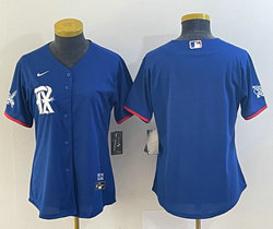 Women's Nike Texas Rangers Blank Blue 2023 City Authentic Stitched MLB Jersey