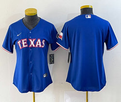 Women's Nike Texas Rangers Blank Blue Game Authentic Stitched MLB jersey