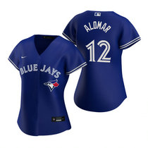 Women's Nike Toronto Blue Jays #12 Roberto Alomar Blue Game Authentic Stitched MLB Jersey
