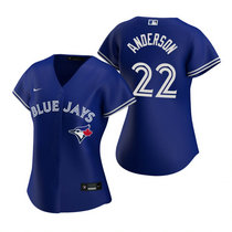 Women's Nike Toronto Blue Jays #22 Chase Anderson Blue Game Authentic Stitched MLB Jersey