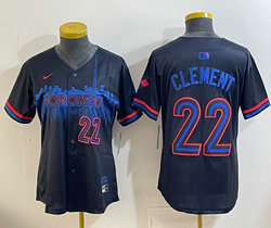 Women's Nike Toronto Blue Jays #22 Ernie Clement City With 2025 MLB World Series Patch Jersey