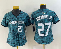 Women's Nike Toronto Blue Jays #27 Vladimir Guerrero Jr Teal 2023 All-Star Stitched Baseball Jersey