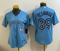 Women's Nike Toronto Blue Jays #39 Trey Yesavage Light Blue Baseball Jersey