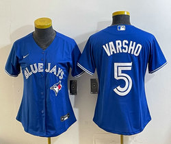 Women's Nike Toronto Blue Jays #5 Daulton Varsho Blue MLB Jersey