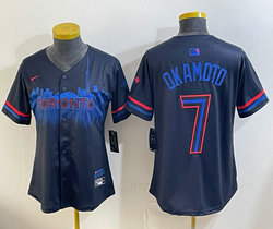 Women's Nike Toronto Blue Jays #7 Kazuma Okamoto Navy City MLB Jersey