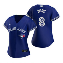 Women's Nike Toronto Blue Jays #8 Cavan Biggio Blue Game Authentic Stitched MLB Jersey