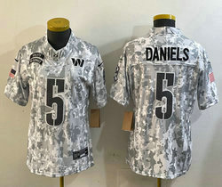 Women's Nike Washington Commanders #5 Jayden Daniels 2024 Salute to Service Authentic Stitched NFL Jersey