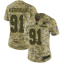 Women's Nike Washington Redskins #91 Ryan Kerrigan Camo Limited 2018 Salute To Service Authentic Stitched NFL Jersey