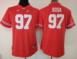 Women's Ohio State Buckeyes #97 Joey Bosa Red Authentic Stitched College Football Jersey