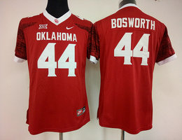 Women's Oklahoma Sooners #44 Brian Bosworth Red New Authentic Stitched NCAA Jersey