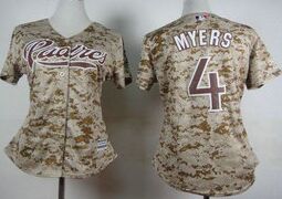 Women's San Diego Padres #4 Wil Myers Camo Authentic stitched MLB jersey