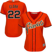 Women's San Francisco Giants #22 Will Clark Orange Authentic Stitched MLB jerseys
