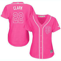 Women's San Francisco Giants #22 Will Clark Pink Authentic stitched MLB jersey