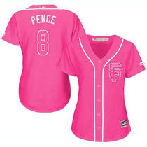 Women's San Francisco Giants #8 Hunter Pence Pink Authentic stitched MLB jersey