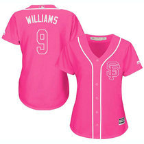 Women's San Francisco Giants #9 Matt Williams Pink Authentic stitched MLB jersey