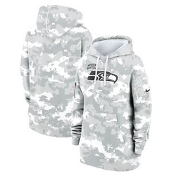 Women's Seattle Seahawks 2024 Camo Salute To Service Pullove Hoodie