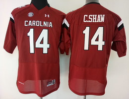 Women's South Carolina Fighting Gamecocks #14 Connor Shaw Red Authentic Stitched College Football Jersey