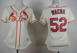 Women's St.Louis Cardinals #52 Michael Wacha Cream Authentic Stitched MLB Jersey