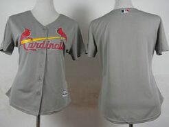 Women's St.Louis Cardinals Blank Grey Authentic Stitched MLB Jersey