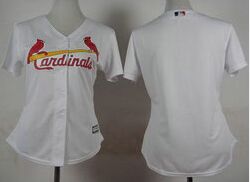 Women's St.Louis Cardinals Blank White Authentic Stitched MLB Jersey
