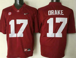 Youth Alabama Crimson Tide #17 Kenyon Drake Red Authentic Stitched NCAA Jersey