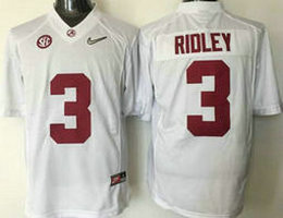 Youth Alabama Crimson Tide #3 Calvin Ridley White Authentic Stitched NCAA Jersey