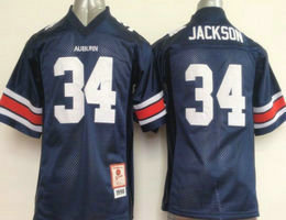 Youth Auburn Tigers #34 Bo Jackson Navy Blue Authentic Stitched NCAA Jersey