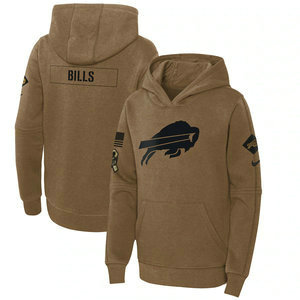 Youth Buffalo Bills 2023 Camo Salute To Service Pullove Hoodie