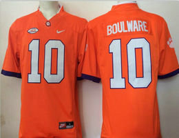 Youth Clemson Tigers #10 Ben Boulware Orange Authentic Stitched College Football Jersey