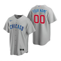 Youth Custom Nike Chicago Cubs Any Name Gray Game Authentic Stitched MLB Jersey