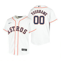 Youth Custom Nike Houston Astros White Game Authentic Stitched MLB Jersey
