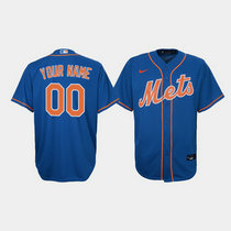 Youth Custom Nike New York Mets Royal Game Authentic Stitched MLB Jersey
