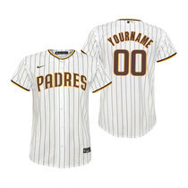 Youth Custom Nike San Diego Padres White Game Authentic Stitched MLB Jersey