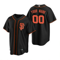 Youth Custom Nike San Francisco Giants Black Game Authentic Stitched MLB Jersey