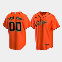 Youth Custom Nike San Francisco Giants Orange Game Authentic Stitched MLB Jersey
