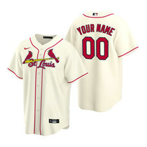 Youth Custom Nike St.Louis Cardinals Cream Game Authentic stitched MLB jersey